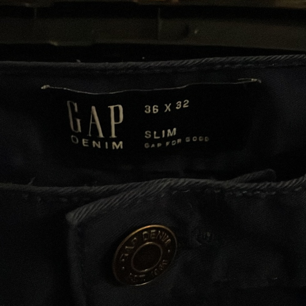 Gap Brand Blue Denim 36 x 32 Slim - Picture 2 of 2